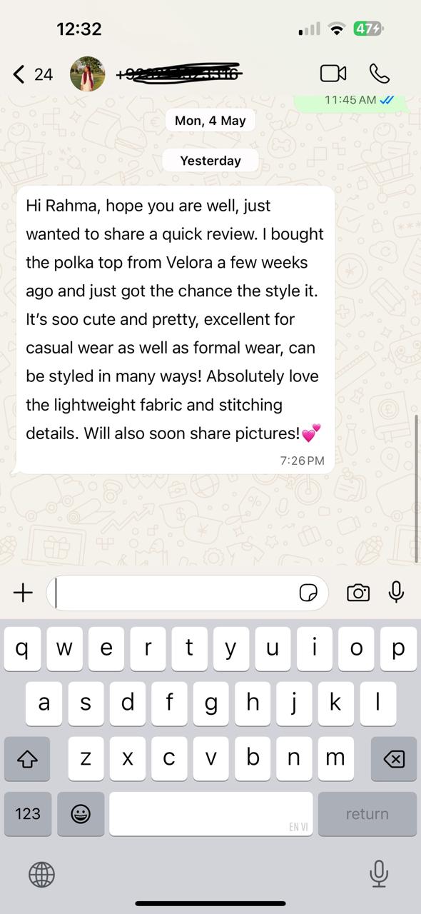 Customer review screenshot