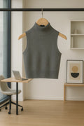 Sleeveless Turtle-neck Top