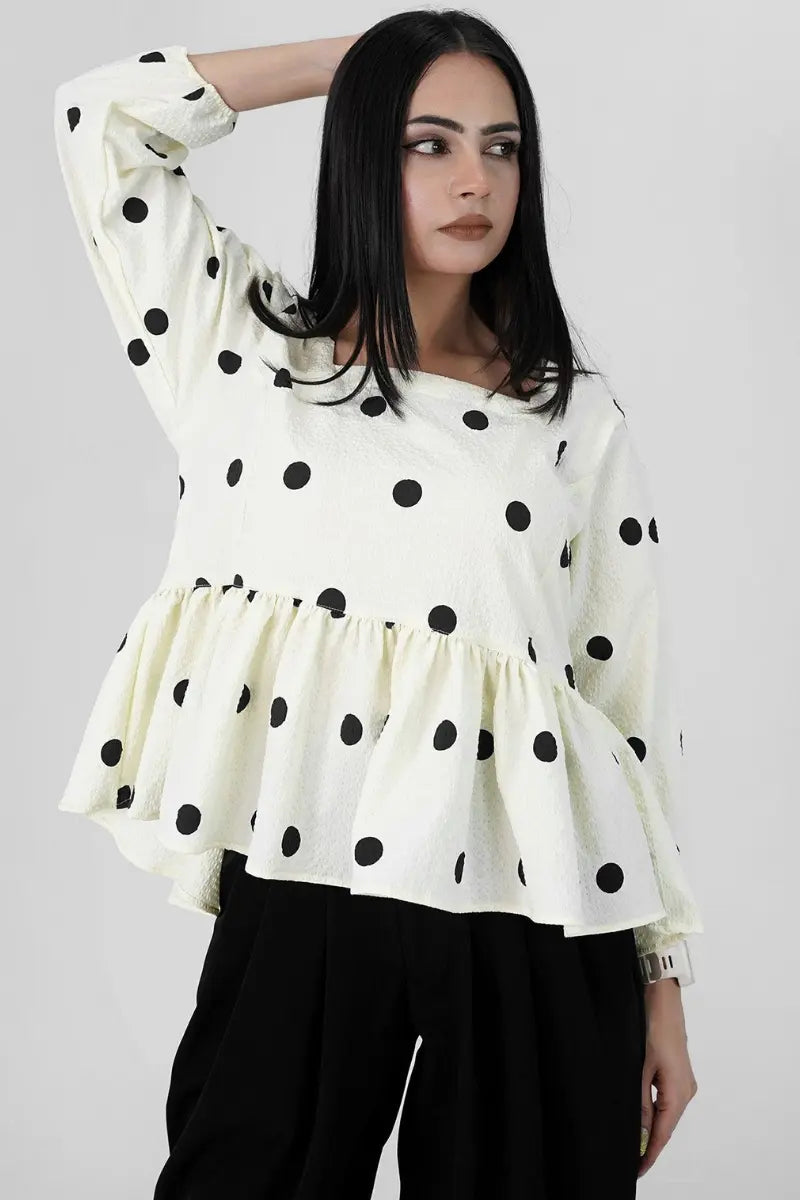 Muse Dots polka dot fabric detail