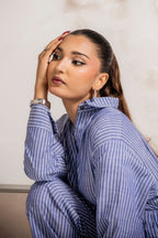 Breezy Blue Striped Jumpsuit