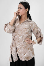 Serene Sand Knot Shirt western wear close up