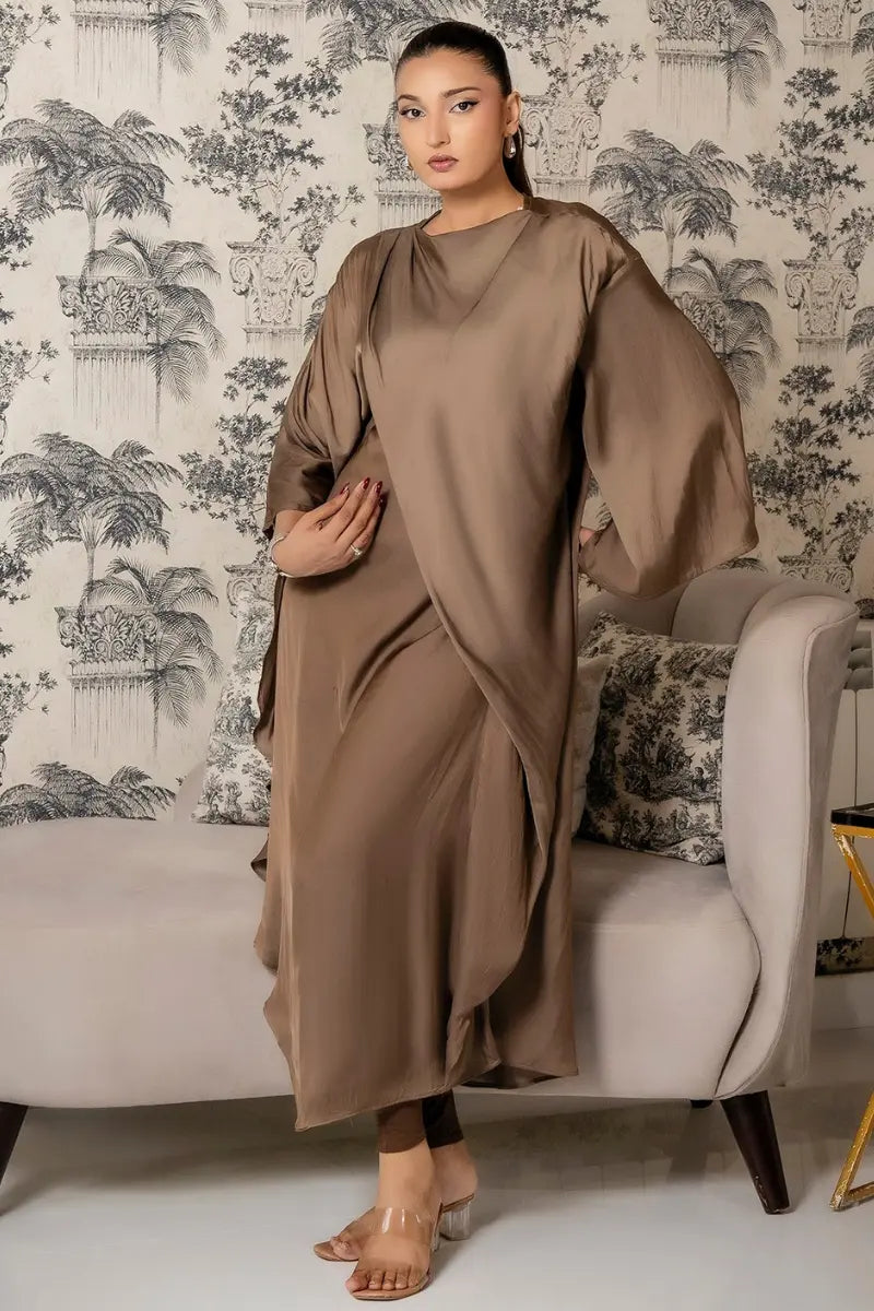 Model wearing Drape Kaftan