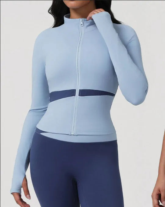 Yoga and Gym Crop Zipper Jacket