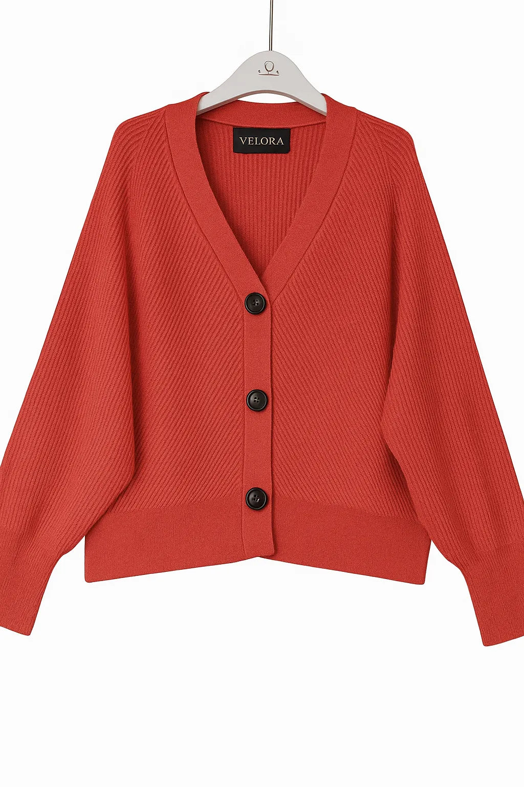 V-Neck Knit Cardigan Loose Bat Sleeve