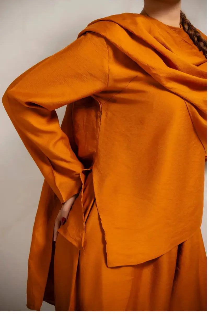Model wearing Cinna Drape Co-ord Set