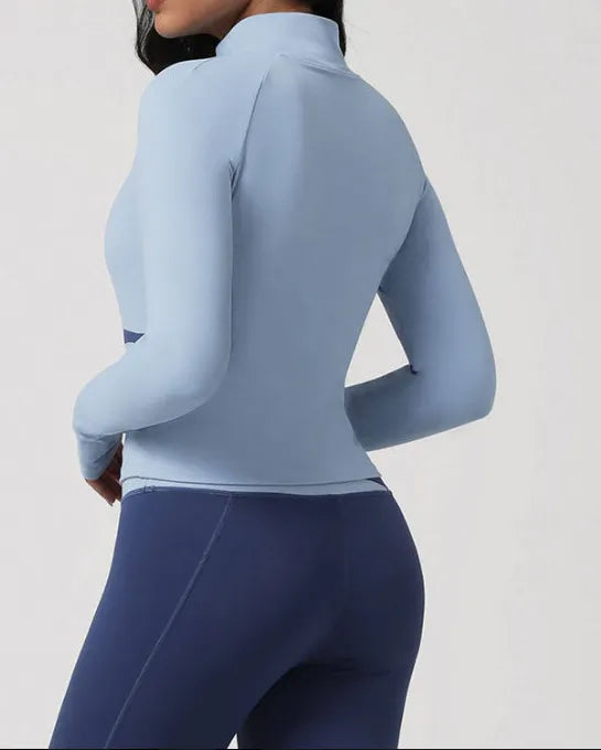 Yoga and Gym Crop Zipper Jacket