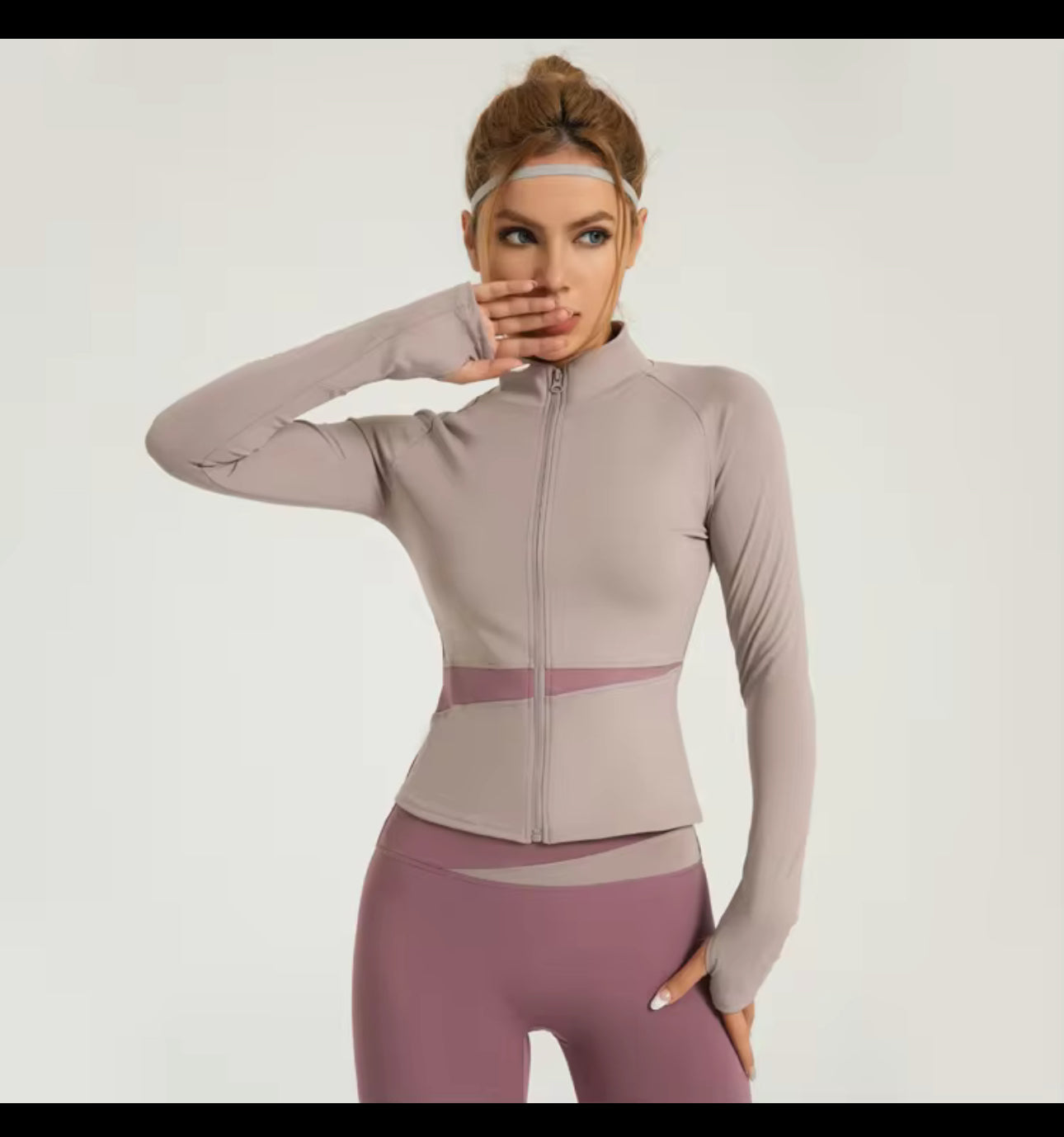 Yoga and Gym Crop Zipper Jacket