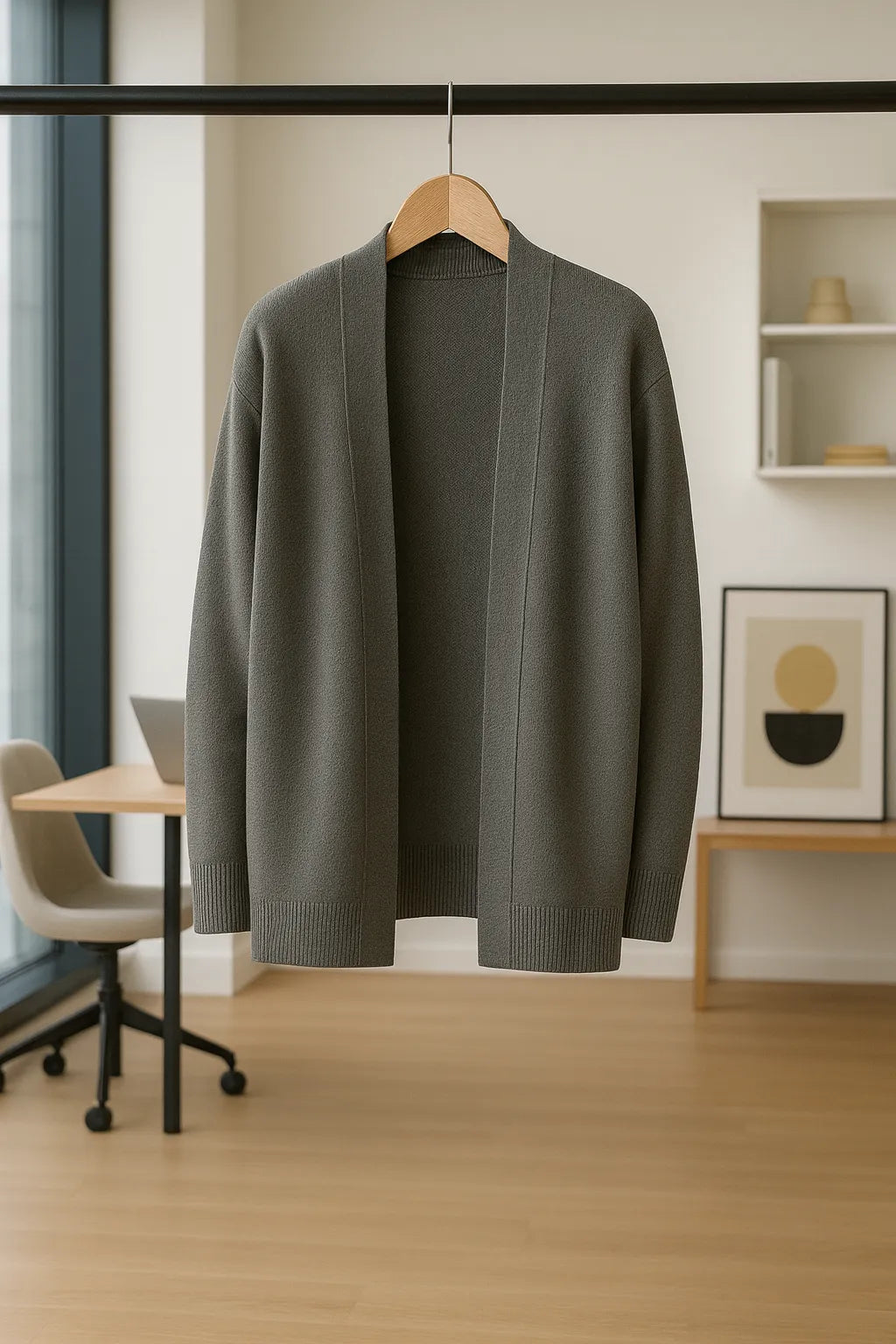 Minimal Knit Open-Front Shrug