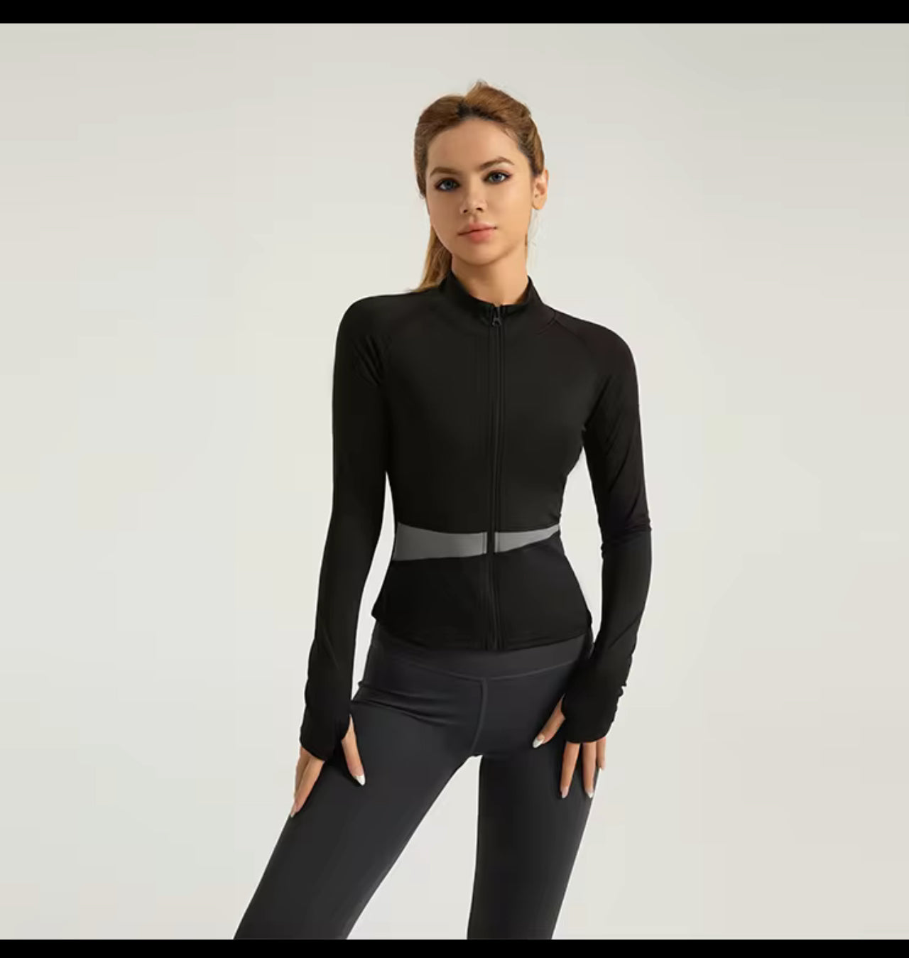 Yoga and Gym Crop Zipper Jacket