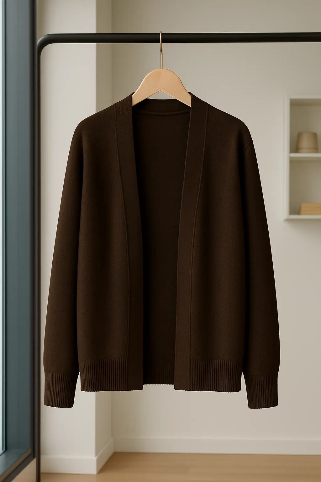 Minimal Knit Open-Front Shrug