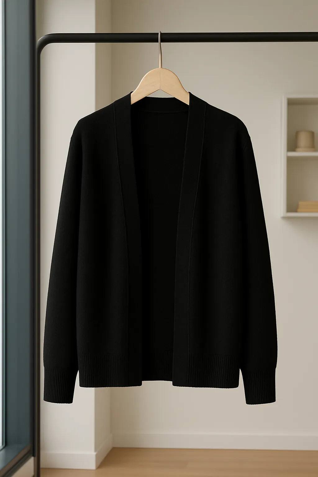 Minimal Knit Open-Front Shrug