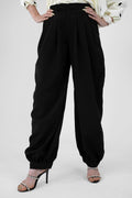 Black Balloon Pants for women - front view