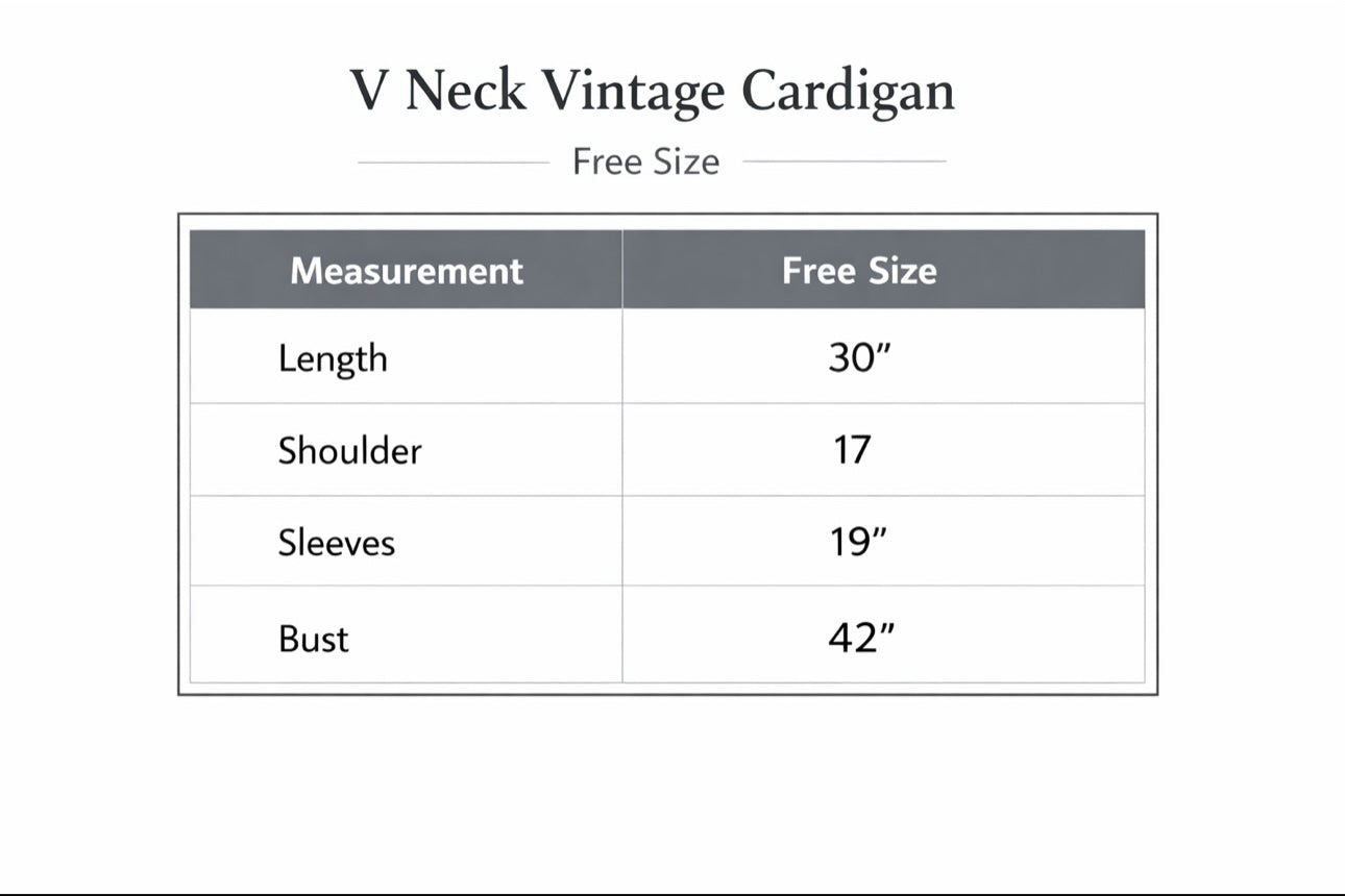 V Neck Vintage Cardigan